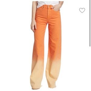 Veronica Beard Womens Taylor Ombre Wide Leg Jeans Size 30